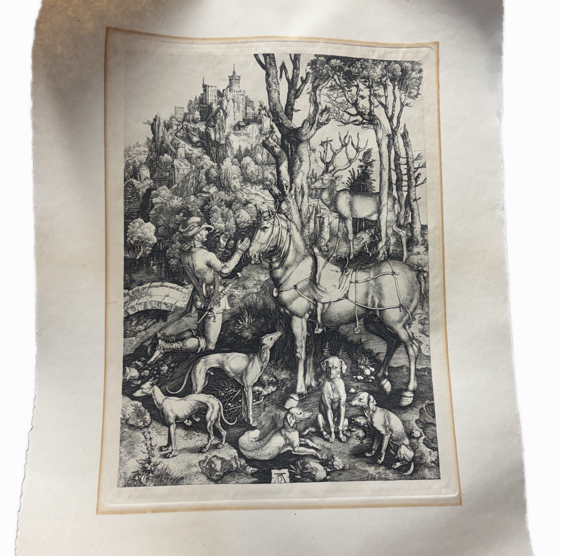 Framed engraving titled 'Saint Eustacè' - Image 2