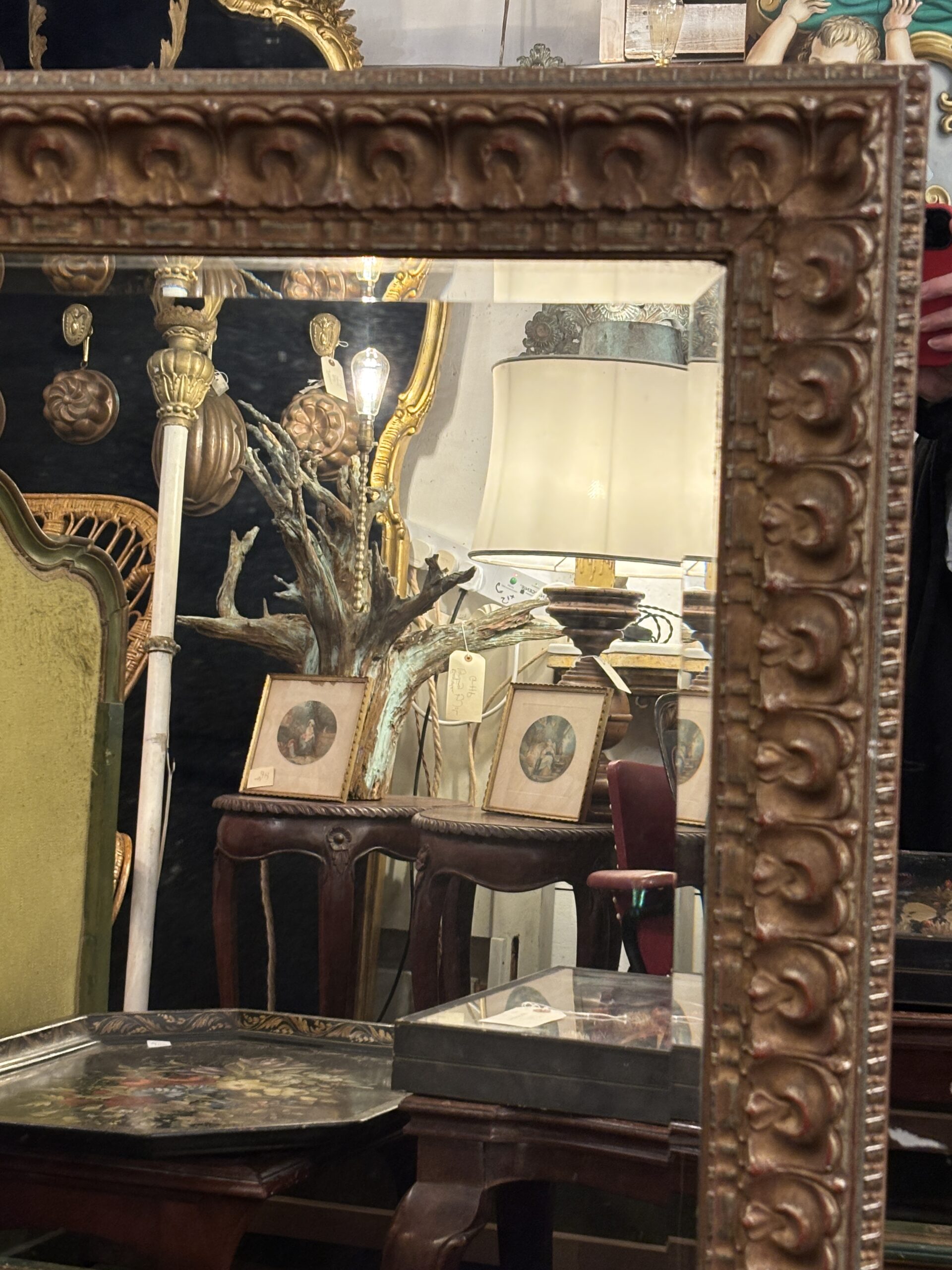 Italian Mirror with a Distressed Gilded Frame - Image 6