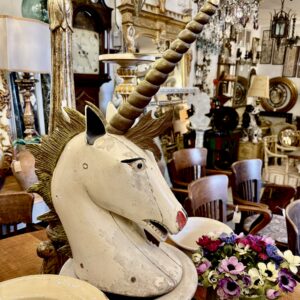 19th Century Polychrome Unicorn Head (BHPP)