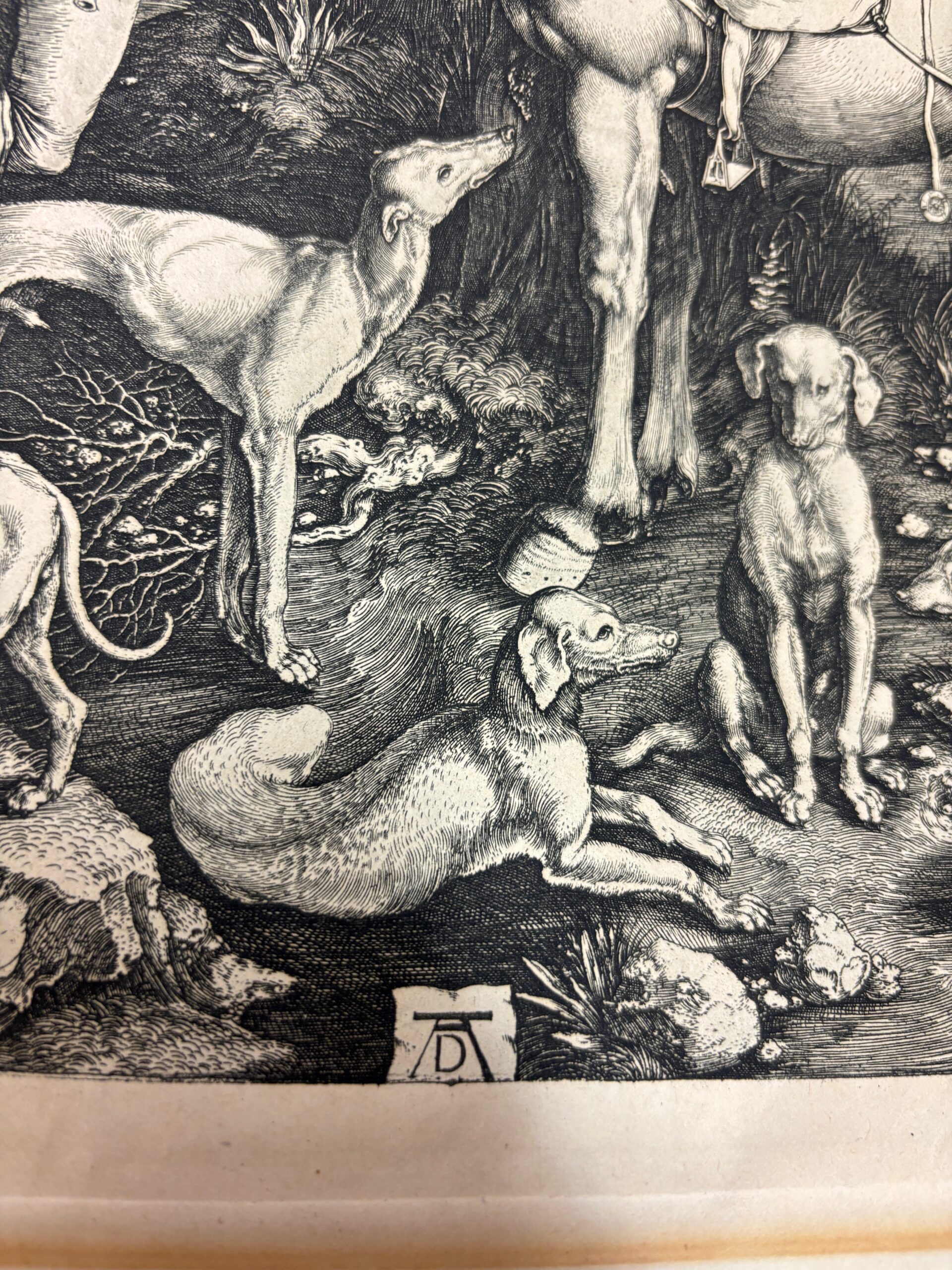 Framed engraving titled 'Saint Eustacè' - Image 4