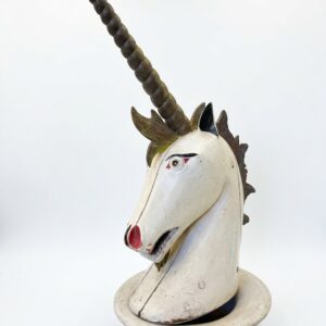 19th Century Polychrome Unicorn Head (SOLD)