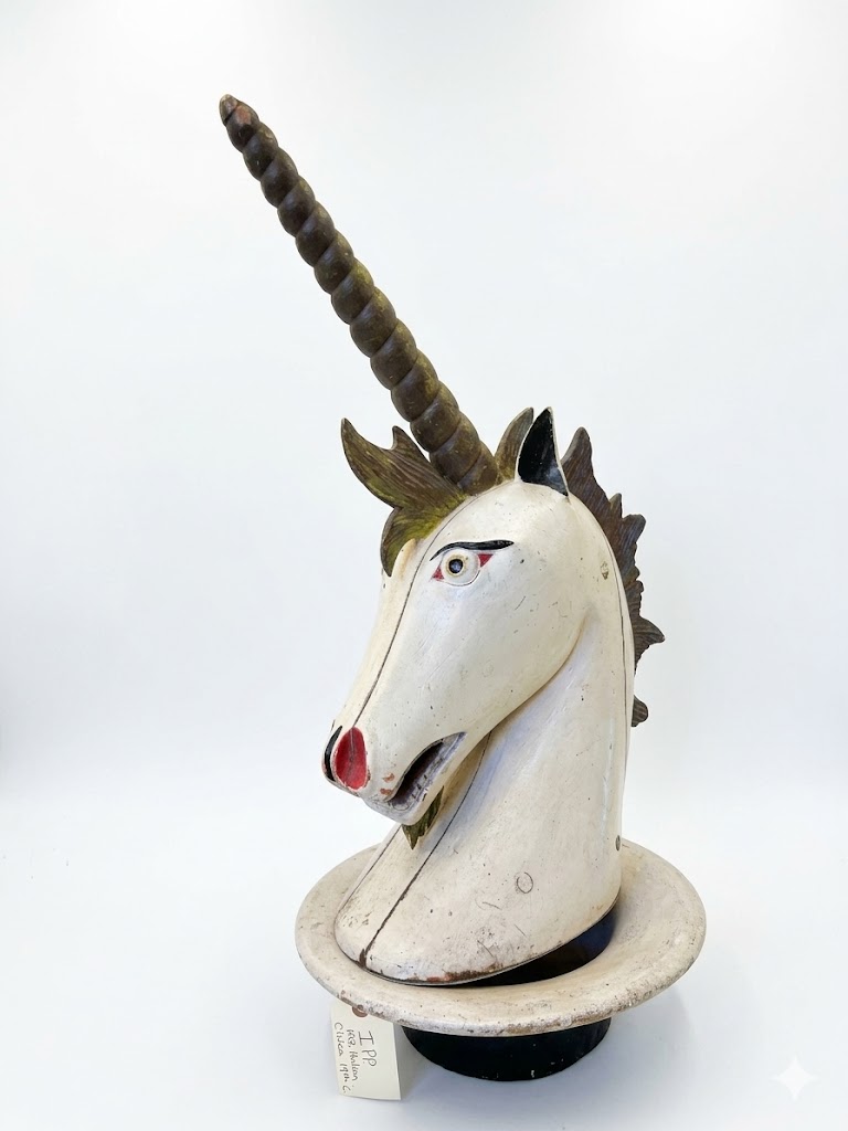 19th Century Polychrome Unicorn Head (SOLD)