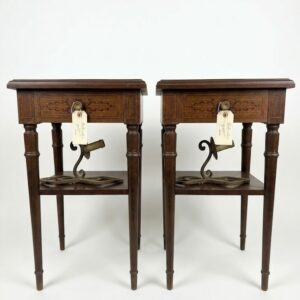 Pair of inlaid wood bedsides( circa 1950)(RPP) pair