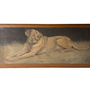 Pastel of a Labrador, initialled W E F B and dated 1879. (GHP)