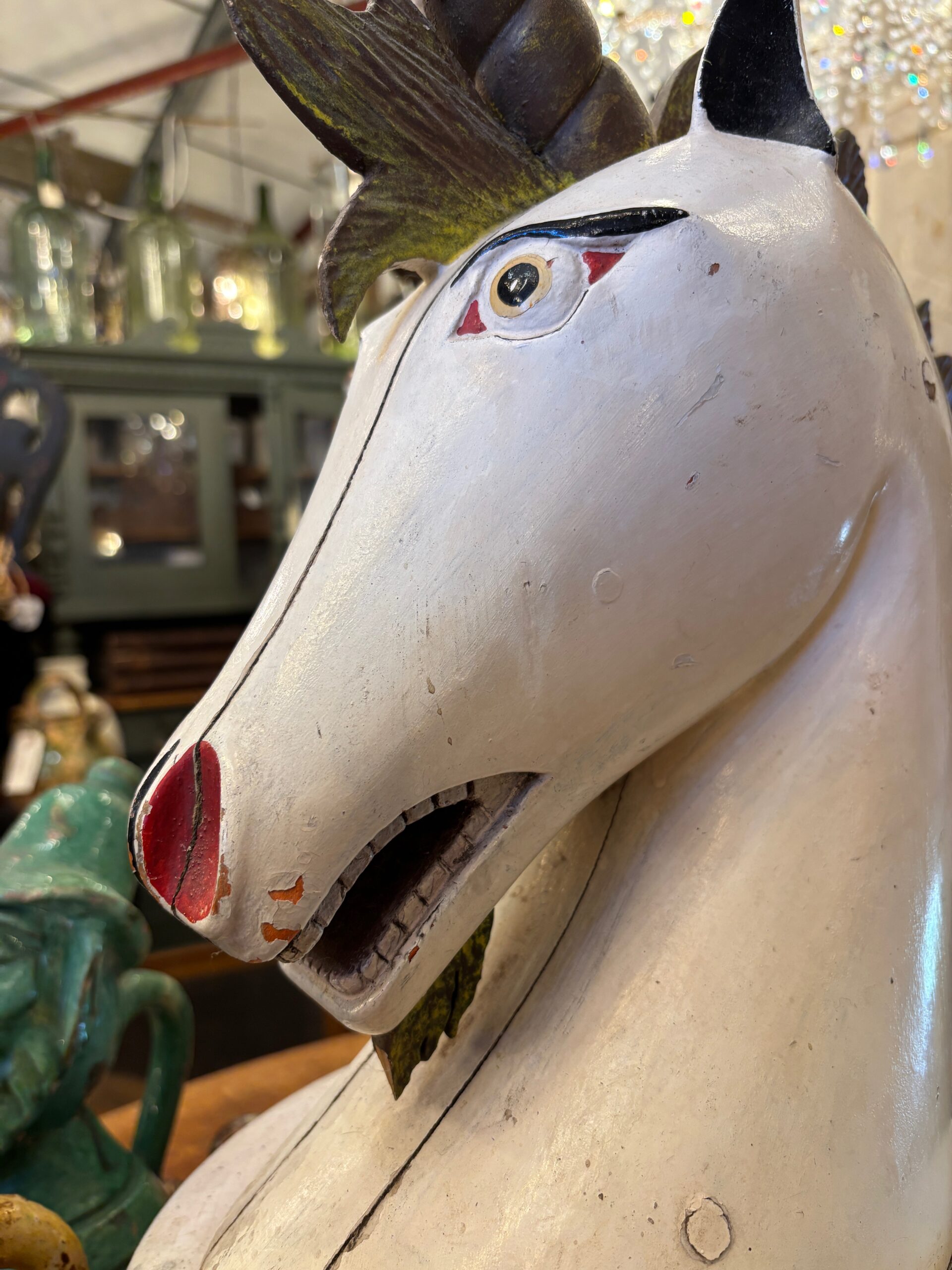 19th Century Polychrome Unicorn Head (SOLD) - Image 5