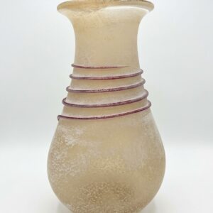 Large Murano 'Scavo' glass vase, signed Toso on the base.