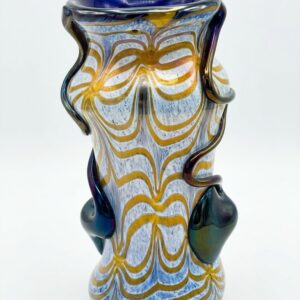 'Iridato" Murano glass vase signed by Sergio Rossi 23cm (9") high approx.(IPP)
