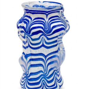 Murano 'Iridato glass vase signed by Sergio Rossi, 21.5cm high(8.5") approx.(IPP)