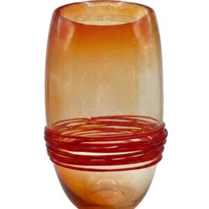 Murano glass vessel by D. Moretti, signed on base, 34.5cm 14" approx.