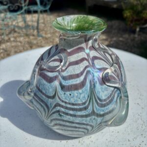 A pumpkin shaped Murano glass signed Sergio Rossi, 18.5cm high(7.5") approx.(IPP)