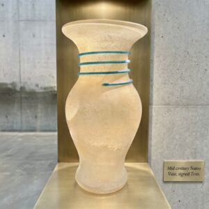 A Large Murano mid-century"Scavo"glass vase, signed by Toso on the base.