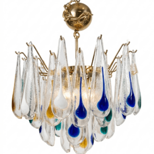 Murrina hand blown light, with individual Murano slab drops.(RRPP)