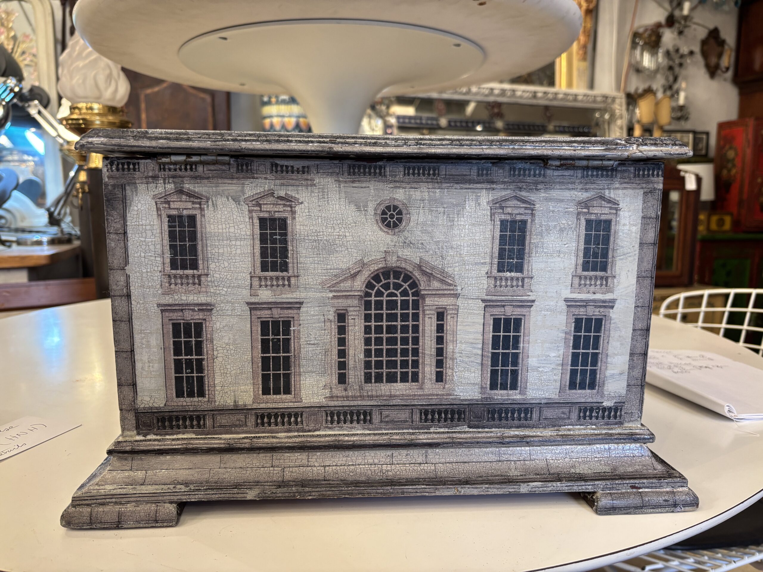 Victorian box decoupaged and hand painted by artist Liz Da Costa. " Juliet Box" - Image 3